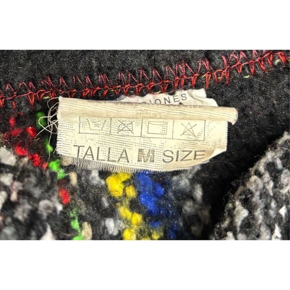 Mexican Poncho Baja Hoodie Surfer Skater Drug Rug Pullover Made in Mexico M Tall - Picture 7 of 7